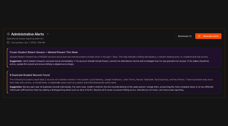 Administrative Alerts overview