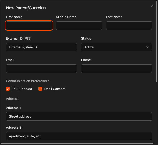 Managing Parents & Guardians overview
