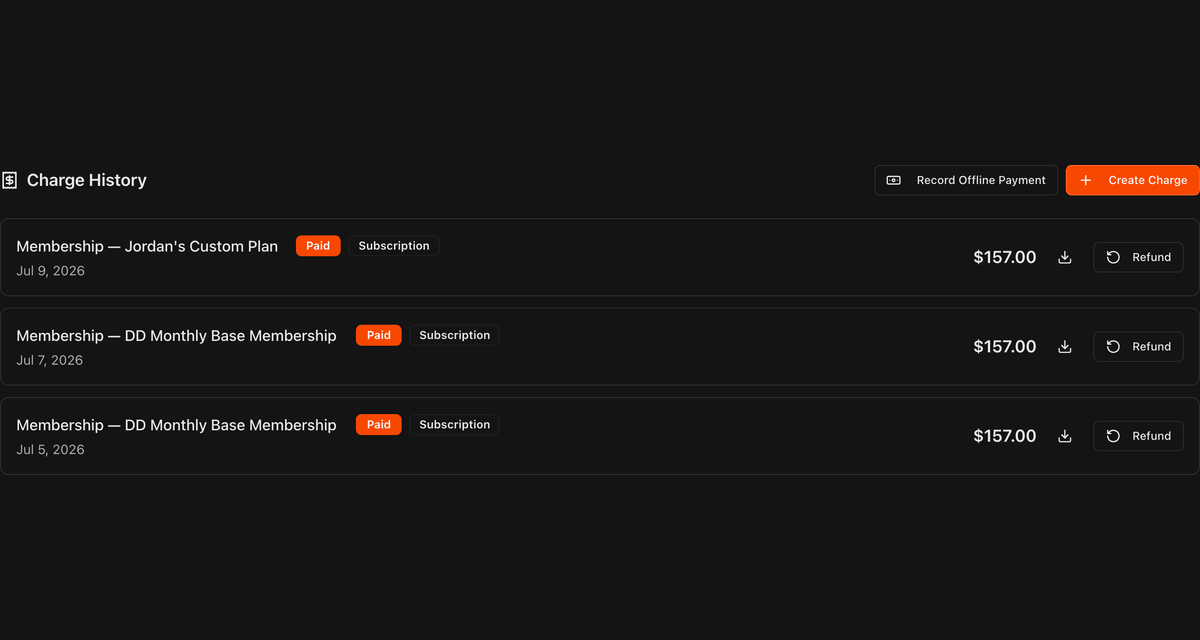 Processing One-Time Charges overview