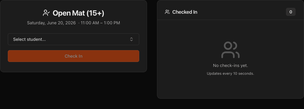 Visão geral do Auto Check-in do Aluno