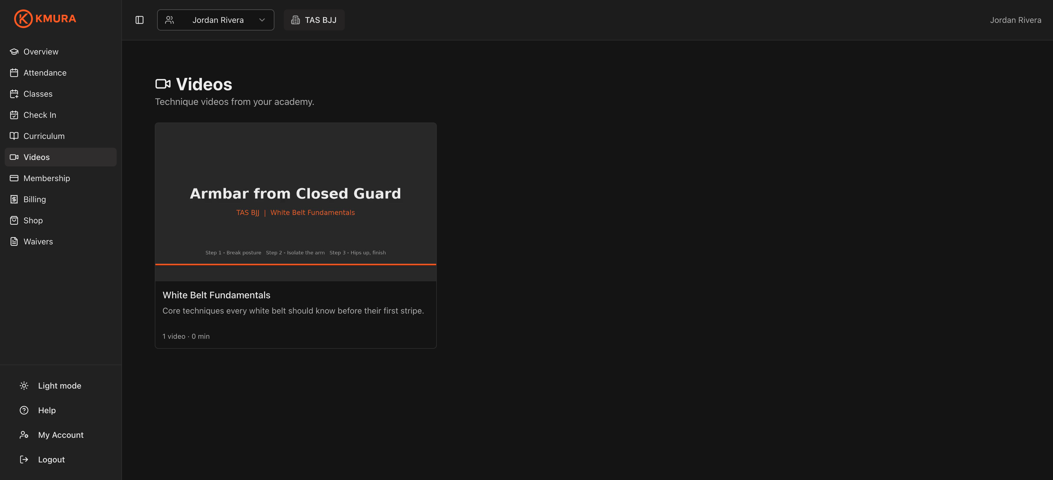 Student Videos page showing available collections, watch progress, and paid video access